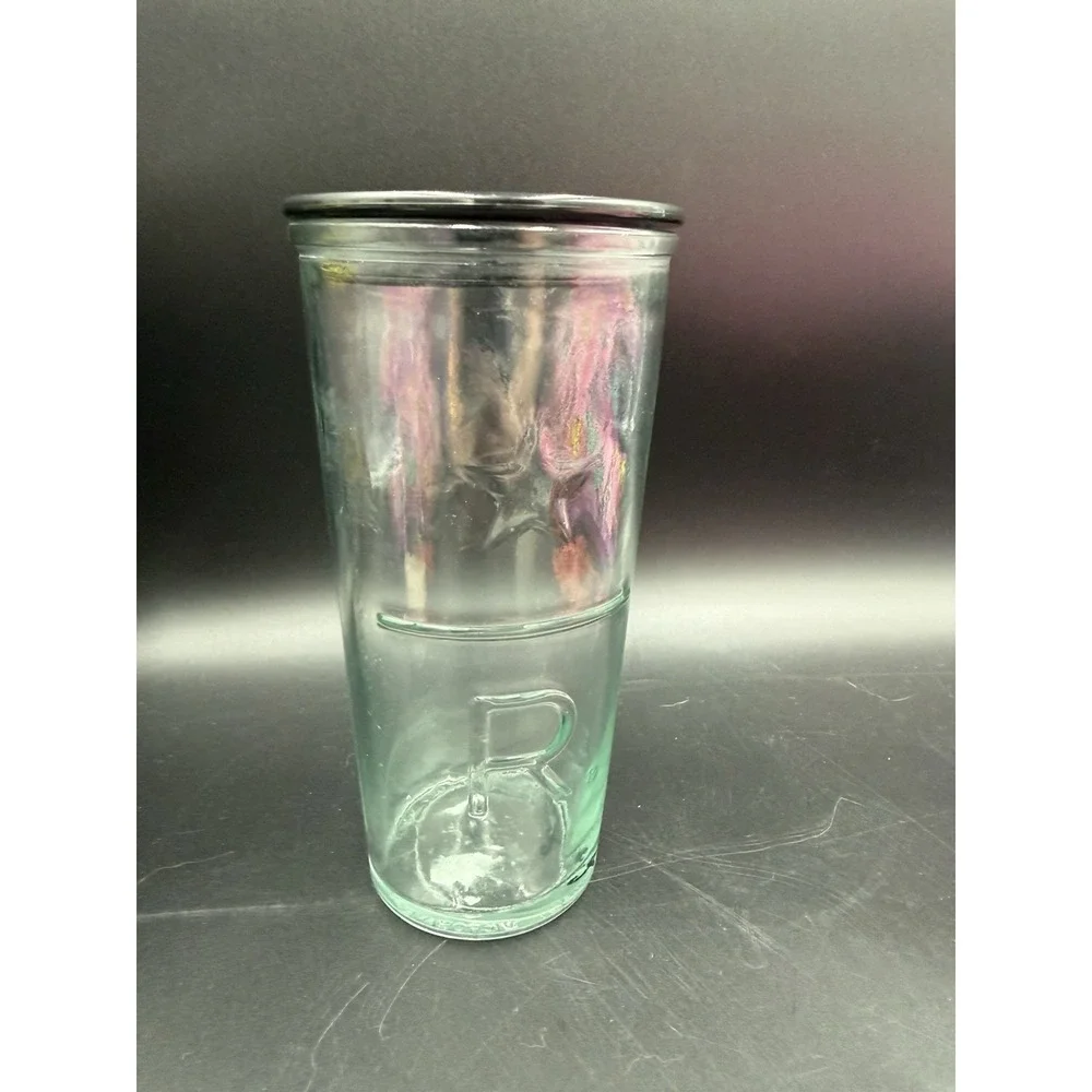 Starbucks Reserve Roastery Cold Cup Glass Tumbler And lid 16oz